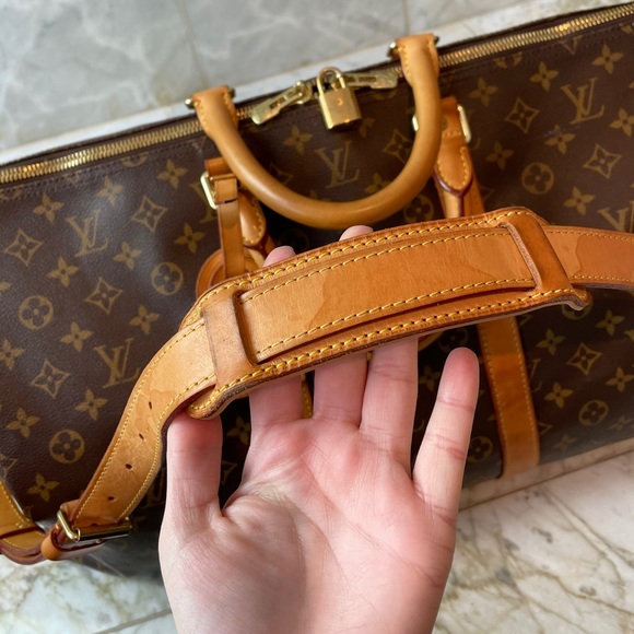 SOLD⚜️Louis Vuitton Monogram Keepall 55 Bandouliere - Picture 8 of 12